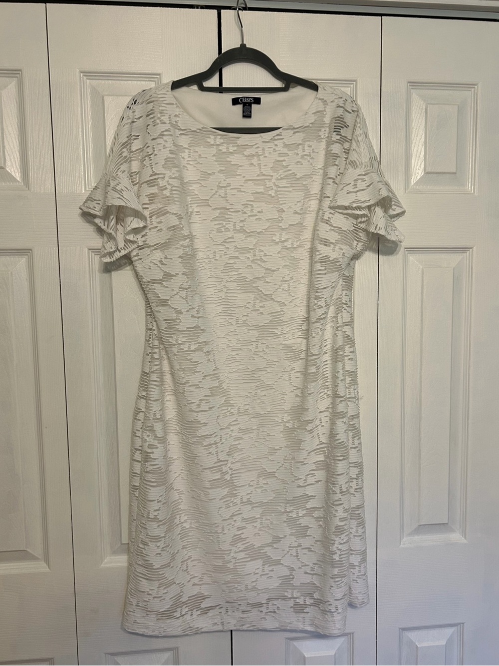 Chaps - Knee Length Dress - White 14